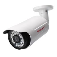 iSmart 720P AHD Bullet Security Camera System Outdoor Waterproof Night Vision, White