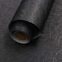 15.7" X 118" Black Silk Wallpaper Embossed Self Adhesive Peel and Stick Wallpaper Removable Kitchen Wallpaper Vinyl Black Wallpaper Cabinet Furniture Countertop Shelf Paper