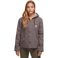 Carhartt Women's Sherpa Lined Sandstone Sierra Jacket (Regular Sizes), Taupe Gray, X-Large Plus