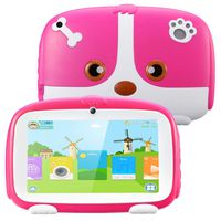 Excelvan Q738 Kids Tablets, 7inch Kids Android Tablets for Kids, 1G+16G Android 9.0 Kids Tablets, GMS Certified with WiFi Parental Control, Bionic Desin (Pink)