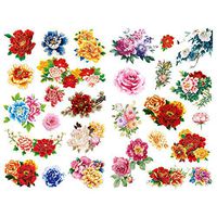 Seasonstorm Red Peony Flowers Kawaii Aesthetic Happy Planner Diary Journal Stationery Scrapbooking Stickers Travel Art Supplies