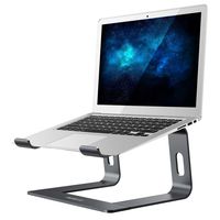 Nulaxy Laptop Stand, Ergonomic Aluminum Laptop Computer Stand, Detachable Laptop Riser Notebook Holder Stand Compatible with MacBook Air Pro, Dell XPS, HP, Lenovo More 10-15.6" Laptops (A-Space Grey)