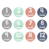 preliked 12Pcs Newborn Month Number Stickers Baby Infant Photography Props Clothes Decor