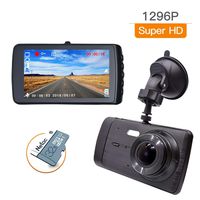 Dash Cam 1296P Vehicle Cameras Front 4'' LCD Screen Full HD Driving Video Recorder 170° Wide Angle,G-Sensor, WDR, Loop Recording,Parking Monitor,Motion Detection（32GB Card Includin）