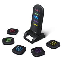 EIVOTOR Key Finder, Wireless Item Locator Item Tracker with Anti Lost Alarm,1 RF Transmitter + 5 Receivers, Key Tracker for Key Purse, Pet, Cell Phone, Luggage, Small Things- Keychain Included