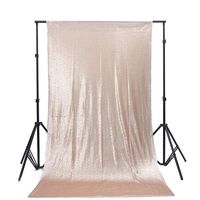 TRLYC 4Ft7Ft Champagne Sequin Wedding Backdrop Sparkly Photography Backdrop for Wedding