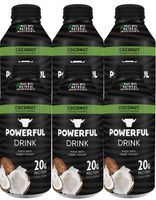 Powerful Drink - Protein Shake, Meal Replacement Shake, Greek Yogurt, Gluten Free, Ready to Drink, 20g Protein, Coconut, 6 Pack