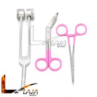 LAJA Imports New Set of 3 Lister Bandages Scissors Hemostat Forceps 5.5" + Tuning Fork C256