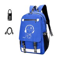 Anime Backpack Luminous Backpack Boys School Backpack Noctilucent School Bags Boys Bookbags for High School USB Chargeing port&anti-theft Daybag (Music 2)