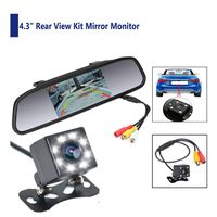 Arilove 170° Waterproof Night Vision Auto Vehicle Backup Cameras 4.3 (Black, with 8 x IR LED)