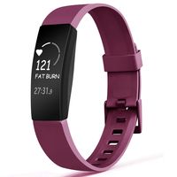 Tobfit Band Replacement Compatible with Fitbit Inspire HR & Fitbit Inspire Accessories for Women Men, Large, Sangria