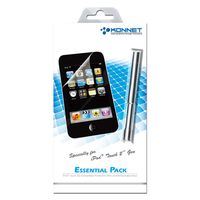 KONNET Essential Pack of Protection Films and Retractable Stylus for iPod touch 2G, 3G - Clearance Sales