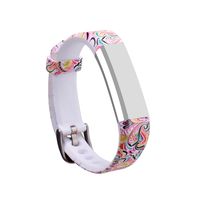 I-SMILE Newest Replacement Wristband with Secure Clasps for Fitbit Alta Only(No Tracker, Replacement Bands Only) (Colorful Flowers)