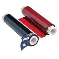 Brady 13520 PowerMark 200' Length x 8.8" Width, 15" Panel, Black and Red Two Panel Color Ribbon