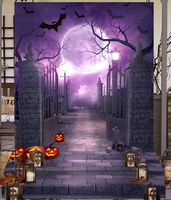 OurWarm 5x7FT Halloween Photo Cloth Backdrop Photography Background for Halloween Party Decorations Studio Photo Props