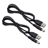 Onite 20AWG USB to DC 5.5x2.1mm Barrel Jack Center Pin Positive Power Cable Charger Cord for LED Strip, Monitor, Camera, Router, Electronic Toys Organorgan, 3.3ft, 2-Pack