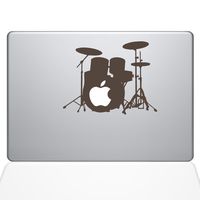 The Decal Guru Star Drummer Decal Vinyl Sticker, 15" MacBook Pro (2016 & Newer Models), Brown (1607-MAC-15X-BRO)