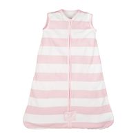 Burt's Bees Baby Baby Beekeeper Wearable Blanket, 100% Organic Cotton, Swaddle Transition Sleeping Bag, Rugby Stripe Blossom, Small