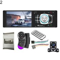 qiguch66 4.1 Inch Bluetooth Car MP5 Player Stereo,Supports Bluetooth/AM FM Radio/USB/TF Touch Screen 1 Din Car Radio Stereo FM USB MP5 Player with 4-LED Rear Camera
