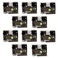 Prestige Cartridge 10 x TZ-FA4 18 mm x 3 m Fabric Labelling Tape for Brother P-Touch Printing Machine - Blue on White (Pack of 10)