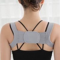 BEATMS Back Brace Posture Corrector, for Men and Women Hunchback Adjustable Posture Correction - Upper Back Brace Invisible Under Clothes,Gray,XL