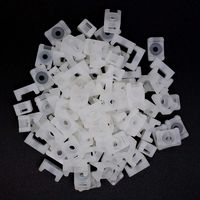 (100 Of Pack) White 4.5mm Cable Tie Mount Base Saddle Type Mount Screw Wire Bundle Base Holder Width Cable Large Size 0.6 inch