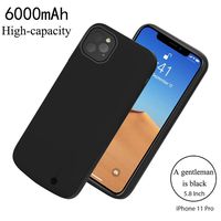 Battery Case Compatible with iPhone 11 Pro 5.8 Inch, 6000mAh Portable Protective Charging Case Rechargeable Backup Extended Battery Power Bank for iPhone 11 Pro 5.8 Inch Black