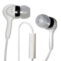 Datexx inTalk Stereo Earphones and Microphone - Retail Packaging - White