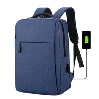 Zippem Solid Large Capacity Computer Laptop Backpack with USB Charging Port Backpacks