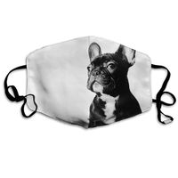 Hateone Unisex Unique Mouth Mask - Cool French Bulldog Graphics Polyester Anti-dust Masks - Fashion Washed Reusable Face Mask for Outdoor Cycling