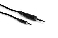 Hosa CMS-110 3.5 mm TRS to 1/4" TRS Stereo Interconnect Cable, 10 Feet