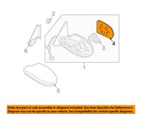 Nissan 96365-9N80B Mirror Glass