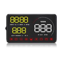 5.5" Car Head Up Display OBD2 HUD Speedometer with Low Voltage/High Temperature Alarm, Fatigue Warning