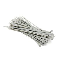 Baomain Plastic Nylon Zip Cable Ties Self Locking 8 inch Gray 100 Pack