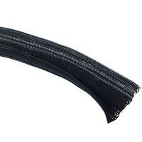Electriduct 2" Hook Self Closing Braided Wrap Sleeving - 25 Feet - Black