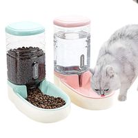 Fairy Tale Automatic Pet Feeder Small&Medium Pets Automatic Food Feeder and Waterer Set 3.8L, Travel Supply Feeder and Water Dispenser for Dogs Cats Pets Animals(Pink and Green)