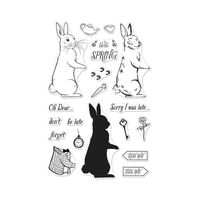 Hero Arts CM227 Clear Stamp Set, Color Layering Rabbit, 4" x 6"