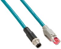 Fluke Networks M12PCP-IE M12 Male to RJ45 Plug Patch Cable, 2m Length, Fiber Tester Accessory