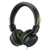 POWMEE M2 Kids Headphones Wired Headphone for Kids,Foldable Adjustable Stereo Tangle-Free,3.5MM Jack Wire Cord On-Ear Headphone for Children/Teens/Girls/School/Kindle/Airplane/Plane/ (Black)