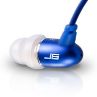 JLab Audio J6 High Fidelity Metal Ergonomic Earbuds Style Headphones, Guaranteed for Life - Sapphire Blue
