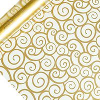 Gold Swirl Printed Cellophane 30" X 100'