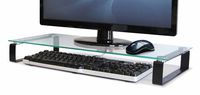 Loui Michel Cie Carrara Home and Office Monitor Stand, Glass is 10" by 24"