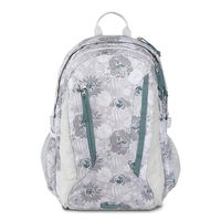 JanSport Women's Agave Backpack - Ideal Daypack for Hiking & School | Internal Sleeve Fits 15" Laptop or 3L Hydrations System | Sleet Silver Vines Print