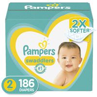 Diapers Size 2, 186 Count - Pampers Swaddlers Disposable Baby Diapers, ONE MONTH SUPPLY