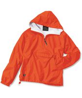 Charles River Apparel Wind & Water-Resistant Pullover Rain Jacket (Reg/Ext Sizes), Orange, XL