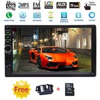 2019 New Audio Car MP5 Player Double Din GPS Navigation Bluetooth FM Radio Stereo Receiver Automotive 7 inch Touchscreen LCD Monitor MP3/MP4 Entertainment System USB Port SD Card Slot