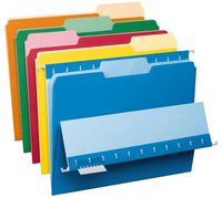 Pendaflex Interior File Folders, 1/3 Cut, Top Tab, Letter Size, Assorted, 100 per Box (4210 1/3 ASST)