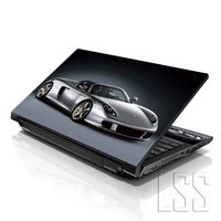 LSS Laptop 15 15.6 Skin Cover with Colorful Silver Porsche Car Pattern for HP Dell Lenovo Apple Asus Acer Compaq - Fits 13.3" 14" 15.6" 16" (2 Wrist Pads Free)