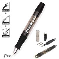 Multitool Pen With Screwdrivers and Light"Thank you" Gifts for Men Dad Uncle (Black)