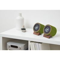 Well Rounded Sound Jack Terrier Speaker Set - Walnut/Green